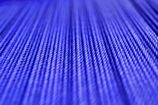Close up of blue rope with customizable space for text or for use of wallpaper photo