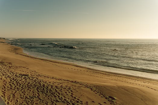 pilgrimage way at the sunset, Camino Portuguese, Portugal photo