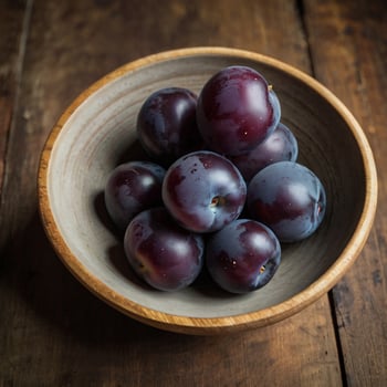 fruity Tasty Purple Delicious Plum Fruit photo
