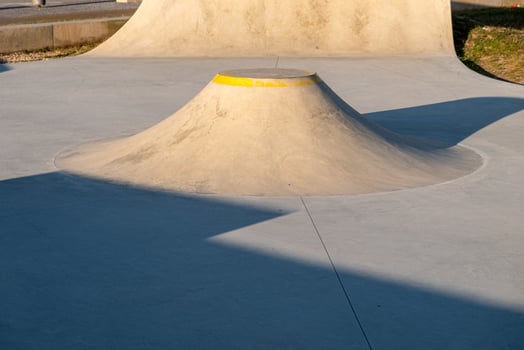 view of a ramp in a skatepark photo