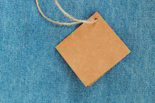 price tag place for text on jeans, shopping concept photo