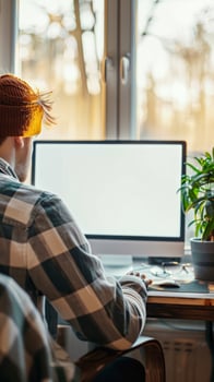 Young Professional Working from Home photo
