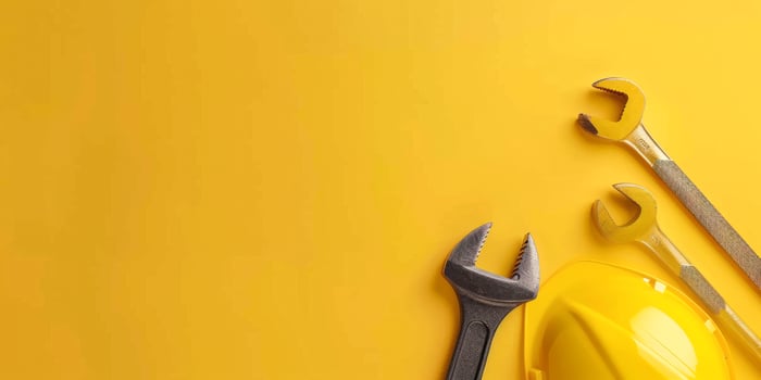 Tools and Hard Hat for Labor Day Celebration photo