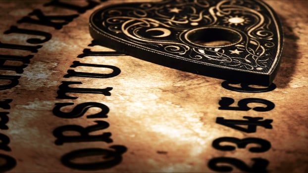 Witchcraft Spiritual Mystic Halloween Game Ouija Board photo