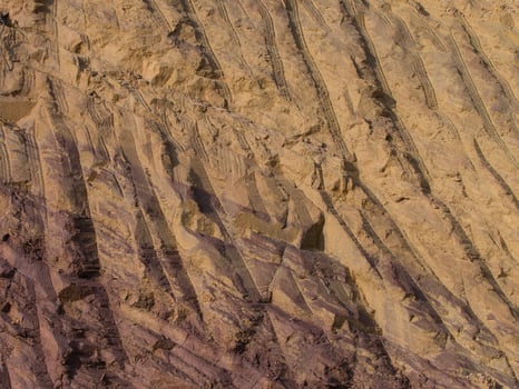Rock surface from machine drilling photo