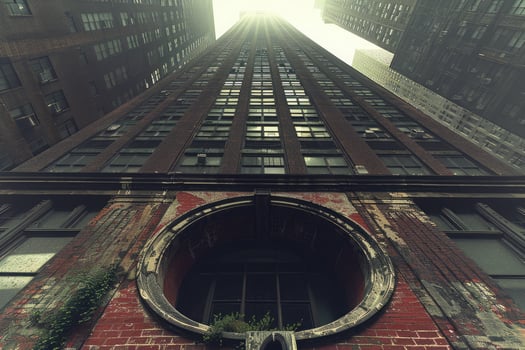 An Urban Vertical Perspective Featuring a Stunning Historic Building in a Bustling City photo