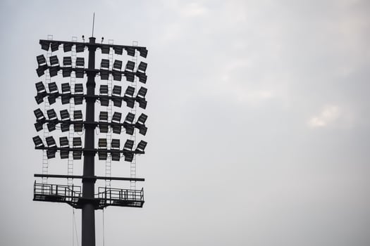 Cricket stadium flood lights poles at Delhi, India, Cricket Stadium Lights photo