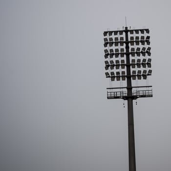 Cricket stadium flood lights poles at Delhi, India, Cricket Stadium Lights photo