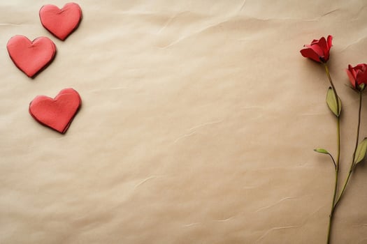 A handmade love letter with space for text. photo