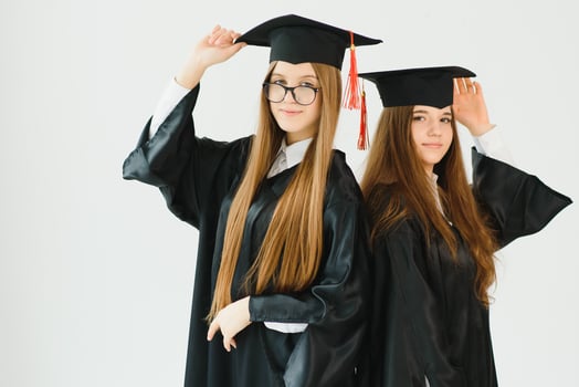 group of female students graduating photo