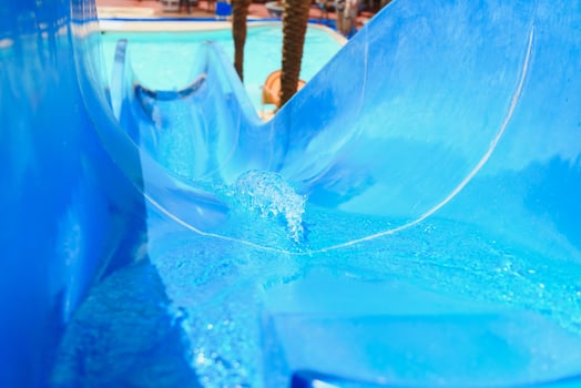 grand slide in water park photo