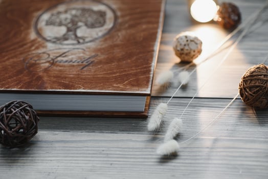premium photo book, large size, natural wood cover, wedding photo book, family photo book, thick sheets, quality binding