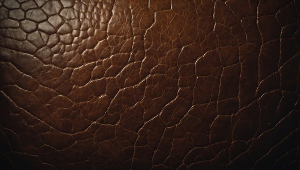 A grunge brown leather used like background, textured surface of vintage style. photo