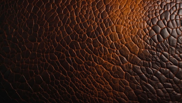 Genuine leather texture background Dark brown, orange textures for decoration blank. photo