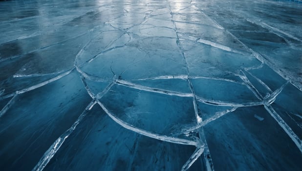 Ice rink floor Background texture of blue ice rink top view. photo