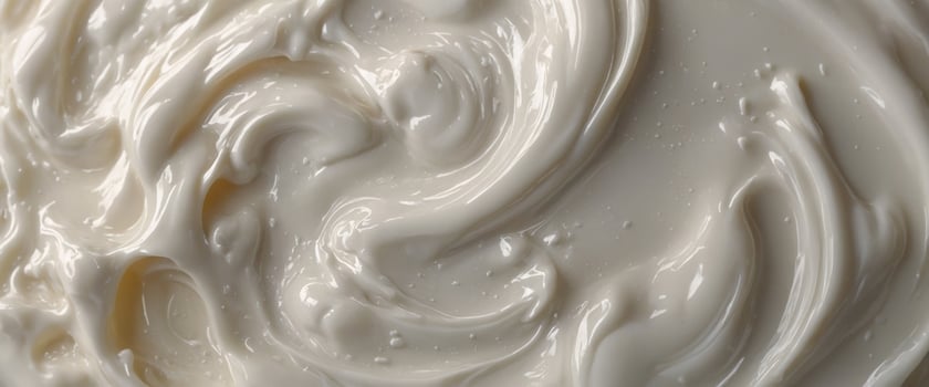 The white surface of the cream lotion softens the background , texture, top view, close up. photo