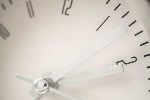 close up of silver metal clock photo
