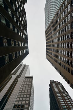 stone jungle, on the streets of Manhattan among the skyscrapers in New York, Manhattan USA photo