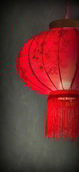 Chinese red lanterns during chinese new year festival, Chinese new year, new year celebration concept and happy new year Chinese, representing prosperity and happiness photo