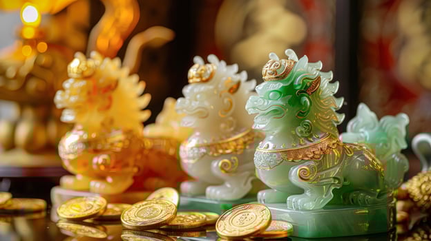 Jade Pixiu statue,pixiu symbol,pixiu Chinese,Pixiu is a symbol of good luck and money flowing in.Be prosperous and prosperous Prosper in business,wealth and wealth,people admire the business aspect. photo