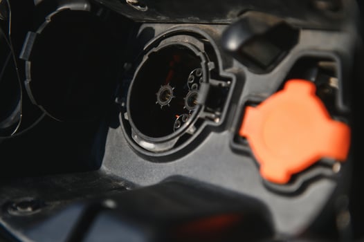 Electric Car Plug Fixing Hinged Lid Low Contact ,EV connector type 1 and charging photo