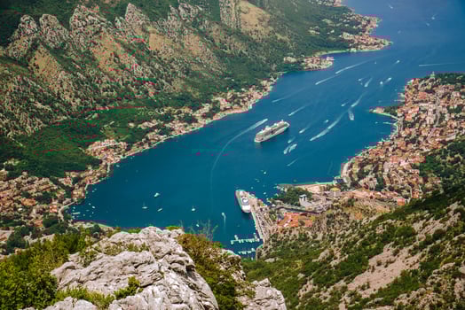 Boka Bay Panorama from Viewpoint at Mountain Road photo