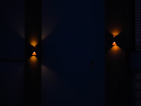 Background lights with bokeh camera effect, blur camera effect photo
