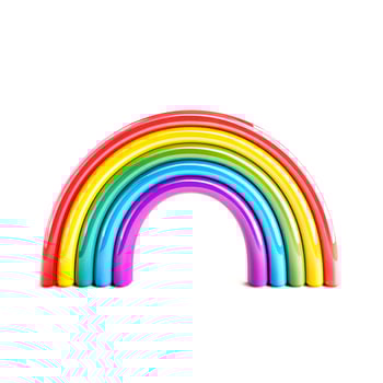 rainbow isolated on white background photo