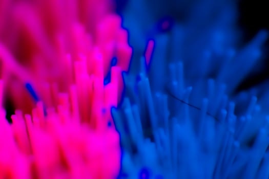 Abstract background texture plastic detail red and blue line pattern with noise photo