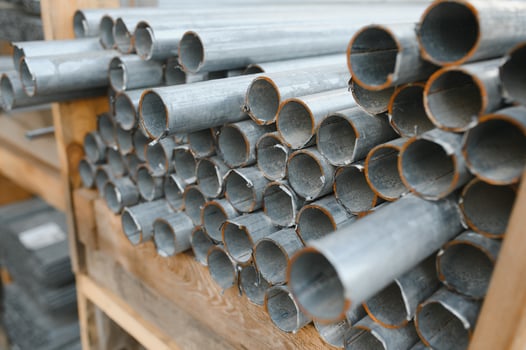 abstract background of close up of metal pipe photo