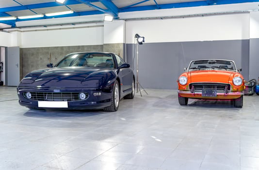 luxury cars in the garage photo