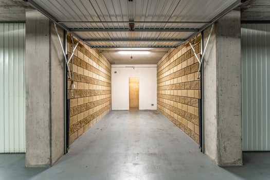 modern garage space for car in the underground building photo