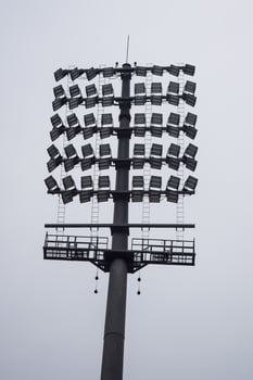 Cricket stadium flood lights poles at Delhi, India, Cricket Stadium Lights photo