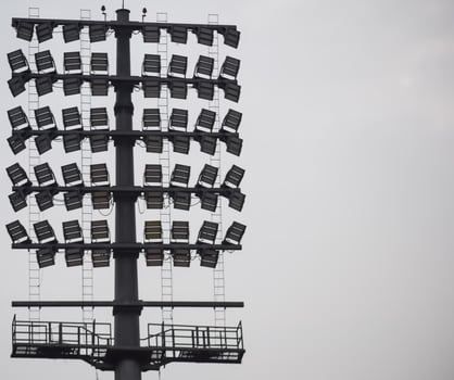 Cricket stadium flood lights poles at Delhi, India, Cricket Stadium Lights photo