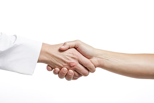 Hands shaking, business agreement, partnership, deal photo