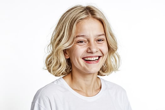 Portrait of a smiling young woman photo