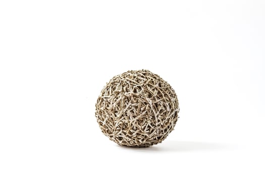 Dried Natural Sphere on White Background photo