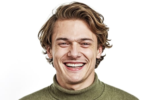 Happy young man with a big smile photo