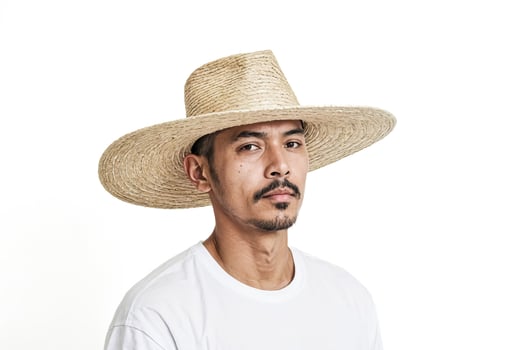 Man in Straw Hat photo