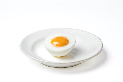 Half Boiled Egg on a Plate photo