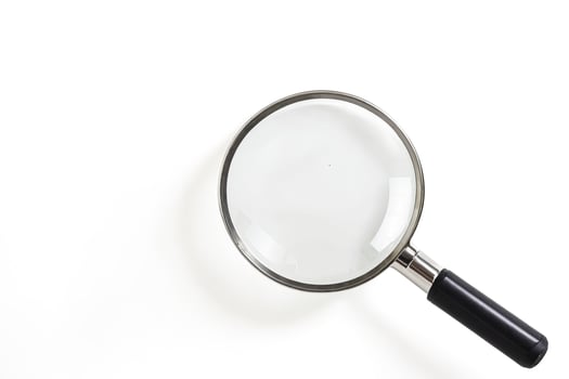 Magnifying Glass on White Background photo