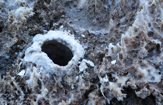 Death Valley National Park, Salt with clay, California. Smooth salt valley with cracked and swollen salt, dead salt landscape photo