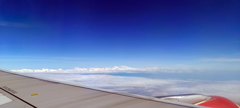 The view outside the plane from the window photo
