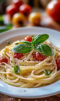 Italian Pasta Chaos Food Styling Art at its Best photo