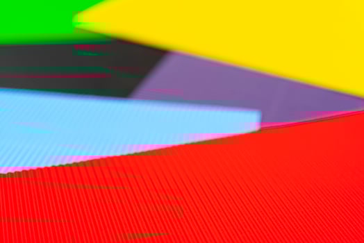 Colored background of corrugated paper. Soft focus. Copy space. photo