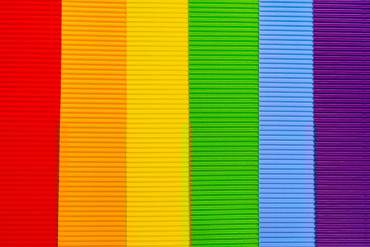 Colored background of corrugated paper. Soft focus. Copy space. photo