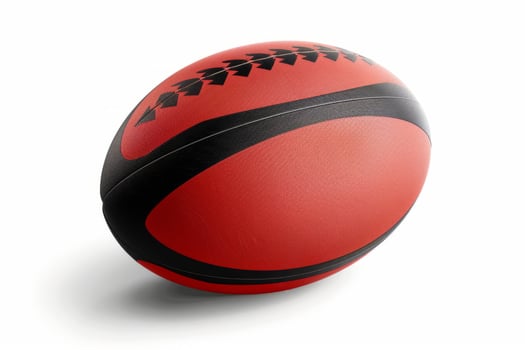 rugby ball highlighted on a white background. American football. photo
