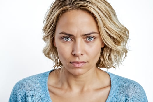 Young Woman with Serious Expression photo