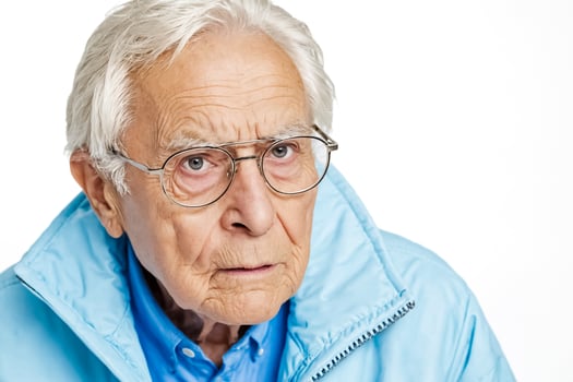 Senior Man Looking Skeptical photo