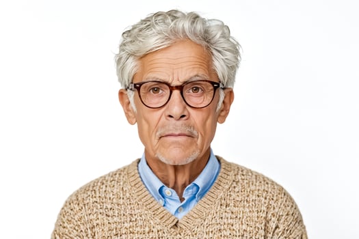 Portrait of a Senior Man with a Serious Expression photo
